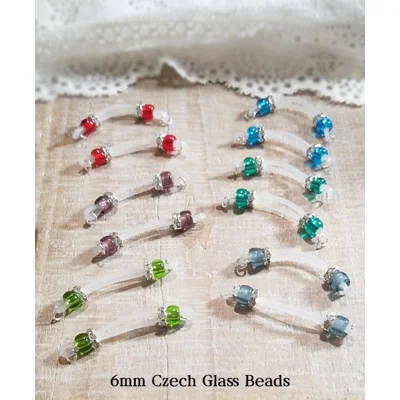 Czech Glass Beads Fake Barbells - Sold as a pair - Chains ..