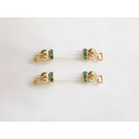 Small Fake Barbells - Non Piercing Nipple Jewelry - 6 mm Stainless in Gold (imitation) - b-084