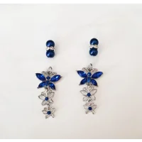 Royal Blue BUTTERFLY Nipple Noose - Non Piercing Nipple Jewelry - Fake Nipple Ring - Adjustable - b-
