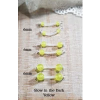 GLOW in the DARK Fake Barbell - 8 Fun Colors to choose from - NON Piercing nipple jewelry - b-001