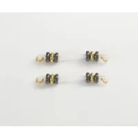 Gold and Gunmetal 6mm beads - Non Piercing Nipple Rings - Fake Piercing  b-076