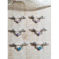 Filigree Nipple Stirrup Fake Barbell - Pick your Favorite - Non Piercing Nipple Jewelry - Fake Nippl