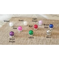 Sweetheart Clear Rhinestone Heart in Silver Choose Your Bead Color- Fake Piercing Nipple Jewelry - b