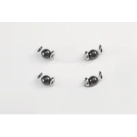 Gunmetal Beads w/SS Rondelles 6mm beads - Non Piercing Nipple Rings - Fake Piercing  b-076