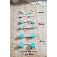 GLOW in the DARK Fake Barbell - 8 Fun Colors to choose from - NON Piercing nipple jewelry - b-001