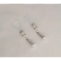 Imitation Pearl Nipple Noose with AB Rondelles  - NON PIERCING nipple jewelry - Fake Piercing - b-04