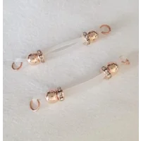 Rose Gold ABS beads - 6mm beads-  Fake Barbell Nipple Jewelry b-103