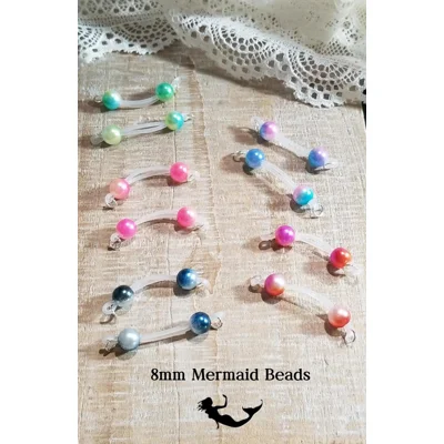 Mermaid Fake Barbell  - NON PIERCING nipple jewelry - b-009