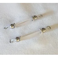 Stainless Steel Beads w/Rondelles 6mm beads - Non Piercing Nipple Rings - Fake Piercing  b-076