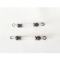 Gunmetal Beads w/Rondelles 6mm beads - Non Piercing Nipple Rings - Fake Piercing  b-076