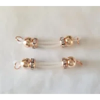 Rose Gold ABS beads - 8mm beads - Fake Barbell Nipple Jewelry b-103