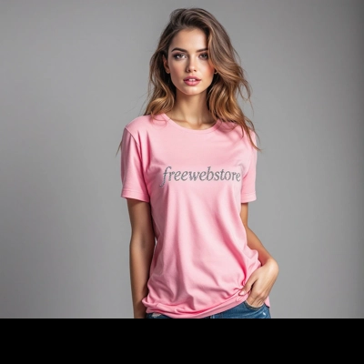 Pink Diamante Embellished Printed T-Shirt