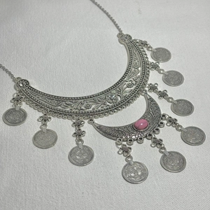 Double Layered Necklace with Colour