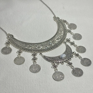 Double Layered Necklace with Colour