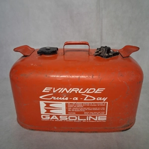 Evinrude Cruis-a-Day Gasoline Can Metal 6 Gallon Red