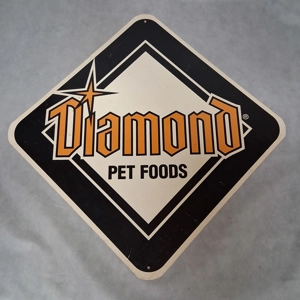 Diamond Pet Foods Advertising Sign Double Sided Heavy Plas..