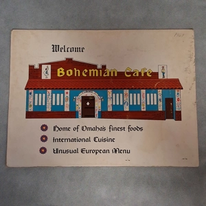 1969 Bohemian Cafe Omaha Nebraska Menu