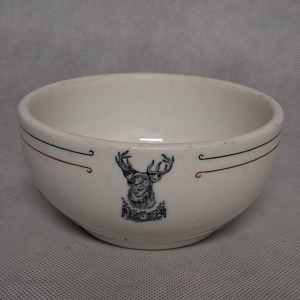 1935 BPOE Cereal Bowl Elk Stag Design Bailey Walker Bedfor..