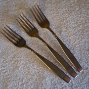 International Silver Supreme Swirl Dinner Forks 3 Stainless Steel 6 3/4