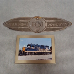 1961 General Motors Locomotive Builders Plate Santa Fe Rai..