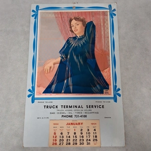 1965 Advertising Pin Up Calendar Omaha Nebraska Works for ..