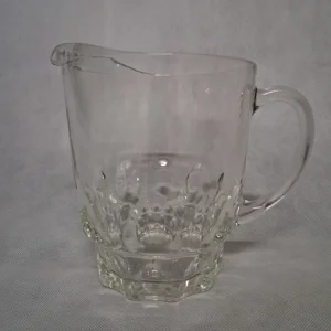 Hazel Atlas Thumbprint Reflections Pitcher Clear Glass 7