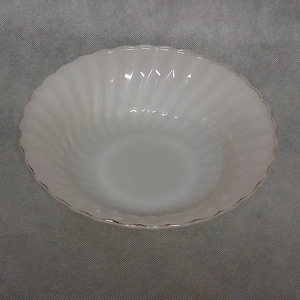 Anchor Hocking Fire King White Spiral Ribbed Serving Bowl ..