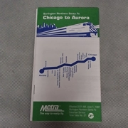 1997 METRA Timetable Chicago to Aurora  Chicago Area Metropolitan Rail BNSF