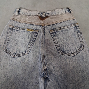 1980's Jordache No Exit Blue Jeans 7/8 (28x30) Thrashed Ac..