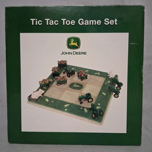 John Deere Tic Tac Toe Game Set Hand Painted Tractors and ..