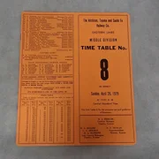 Atchison Topeka Santa Fe Railway Employee Timetable No 8 1979 Middle Division
