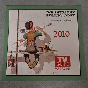 2010 TV Guide Wall Calendar Works for 2027 2038 2055 Saturday Evening Post