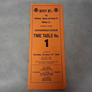 Atchison Topeka Santa Fe Railway Employee Timetable No 1 1985 Albuquerque Div