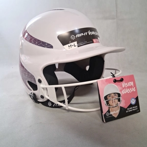 Rip-It Vision Classic Softball Helmet M-L White Pink New W..