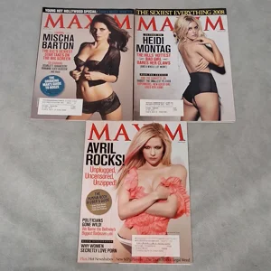 2008 Maxim Magazine 3 Issues Lot - Men's Magazine Collection