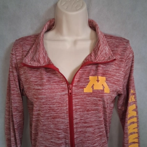 PINK Victoria's Secret Minnesota Golden Gophers 1/2 Zip Pullover Medium Red