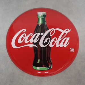 Coca Cola Metal Button Sign 12