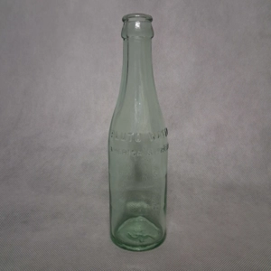 Pluto Water America’s Physic Green Glass Embossed Lettering God Pluto On Bottom