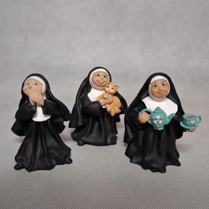 Sister Folk Figurines Silent Giggles Give Us This Day Our Daily Hugs Hospitality