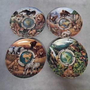 Bradford Exchange Plates 4 (1-4) A World of Wildlife by Todd Clausnitzer 8