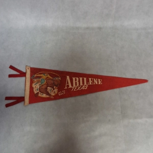 Abeline Texas Red Felt Pennant 24 1/2