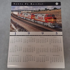 1995 Santa Fe Railway Railroad Poster Calendar 17