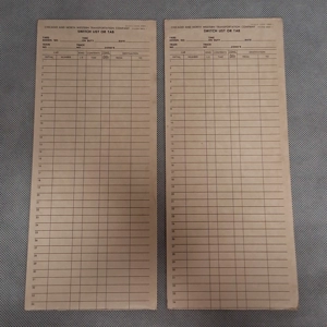 CNW Chicago & North Western Railroad Co Switch List or Tab 2 Form 965 New-Unused