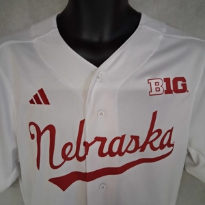 Adidas Nebraska Cornhuskers Baseball Jersey Mens Medium White
