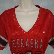 Russell Nebraska Cornhuskers Football Jersey Women's 2XL Red Rhinestones