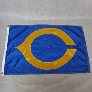 Vintage Creighton Bluejays Banner Flag Flying Wishbone C Blue Gold 35