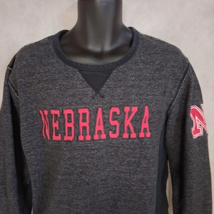 Colosseum Nebraska Cornhuskers Sweatshirt XL Gray Crewneck