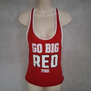 Pink Victoria's Secret Nebraska Cornhuskers Tank Top Medium Red Racerback