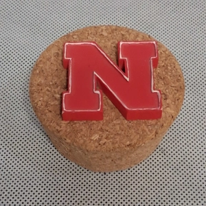 Nebraska Cornhuskers Bottle / Jar Cork Stopper 2 1/2