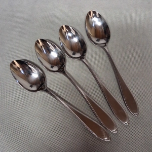 Interpur INR5 Oval Soup Spoons 4 Stainless Steel 7 1/2